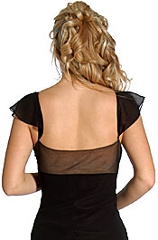 Empire Cut Beaded Cocktail Prom Dress — back