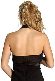Halter Sheer Neck Short Formal Party Dress — back