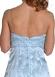 Asymmetric Organza Blue Dress — back