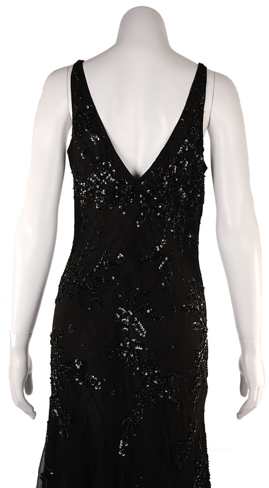 V-Neck Bottom Flared Cocktail Dress — back