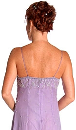 2 Piece Floral Beaded Formal Dress — back