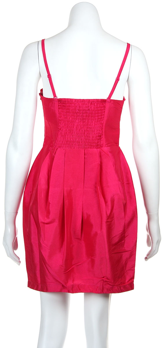 Short Pleated Party Dress — back