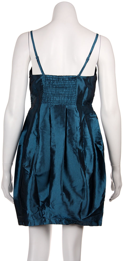 Bejeweled Center Shirred Party Dress — back