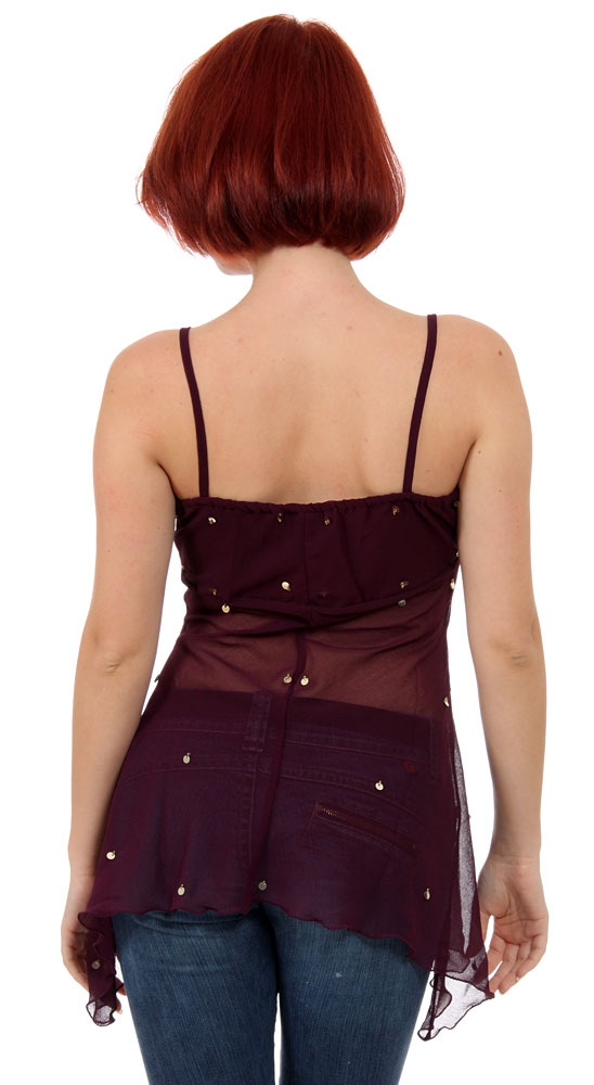 Embellished Roses Hand Beaded Top — back