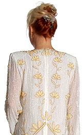 Full Length Beaded Gown — back