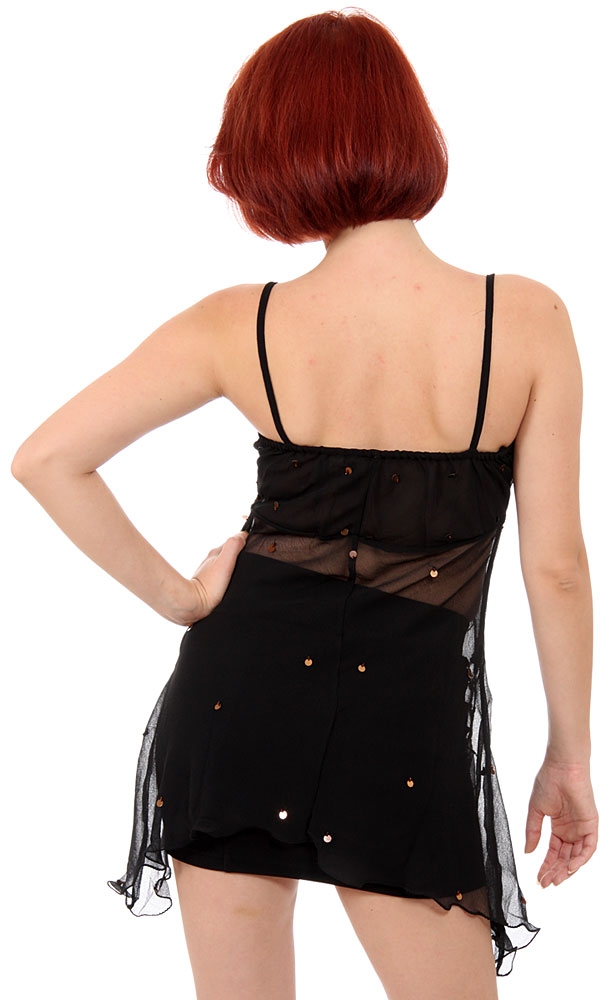 Embellished Spaghetti Long Top — back in Black