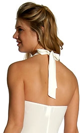 Form Fitting Asymmetric Short Cocktail & Party Dress — back in Ivory