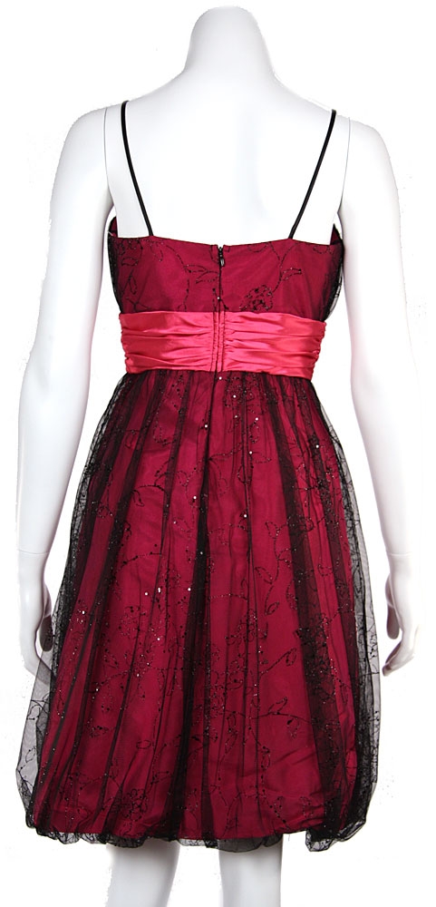 Rouched Shirred Short Cocktail Dress — back