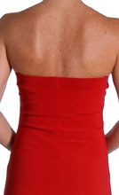 Asymmetric Rhinestone Off Shouldered Dress — back