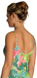 Spaghetti Strapped Floral Print Sun Dress — back