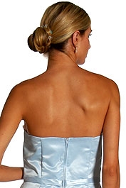 Strapless Slim Cut Long Formal Dress — back