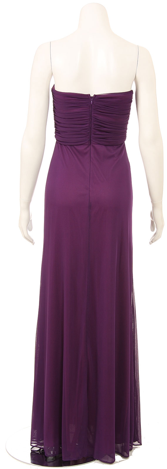 Strapless Empire Cut Bridesmaid Dress — back in Purple