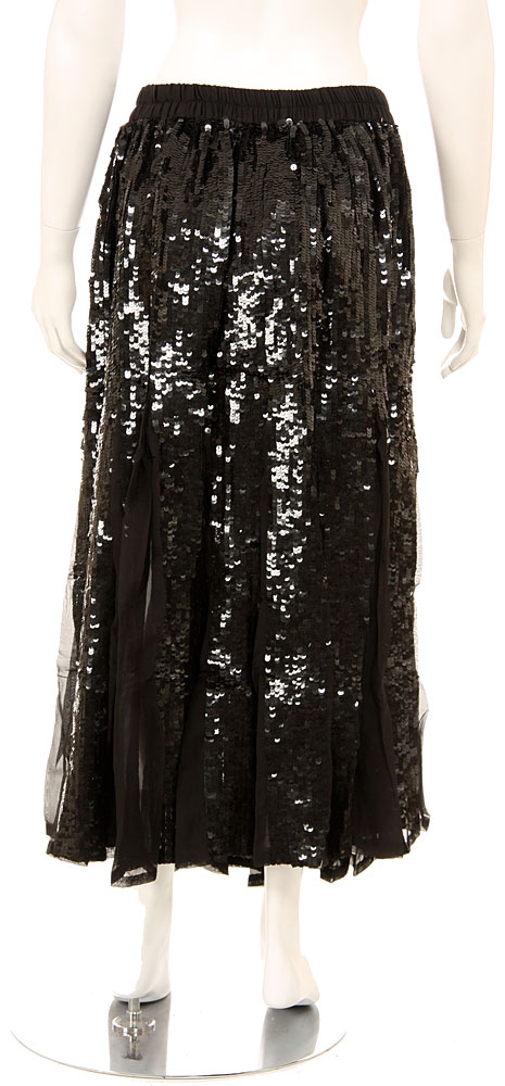 Sequined Beaded Full Length Skirt — back