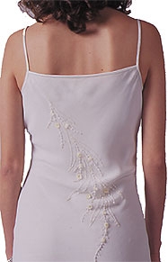 Beaded Chiffon Short Formal Dress — back