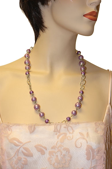 Lilac Colored Fashion Necklace