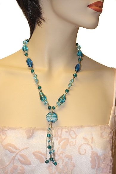 Ocean Blue Fashion Necklace