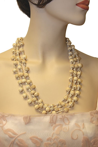 Ivory Hand Tied Necklace