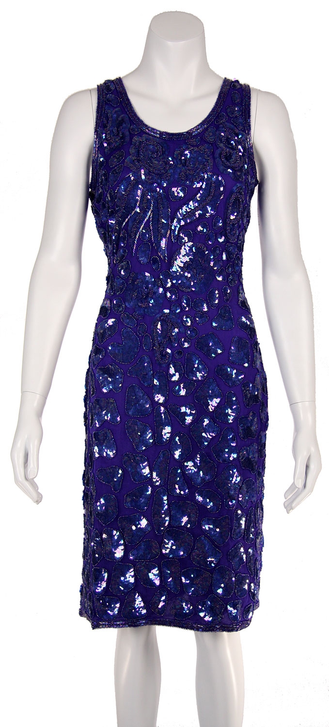Short Sequin Beaded 2 Piece Cocktail Dress — without Jacket