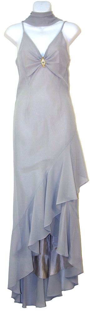 Spaghetti Brooch Formal Dress