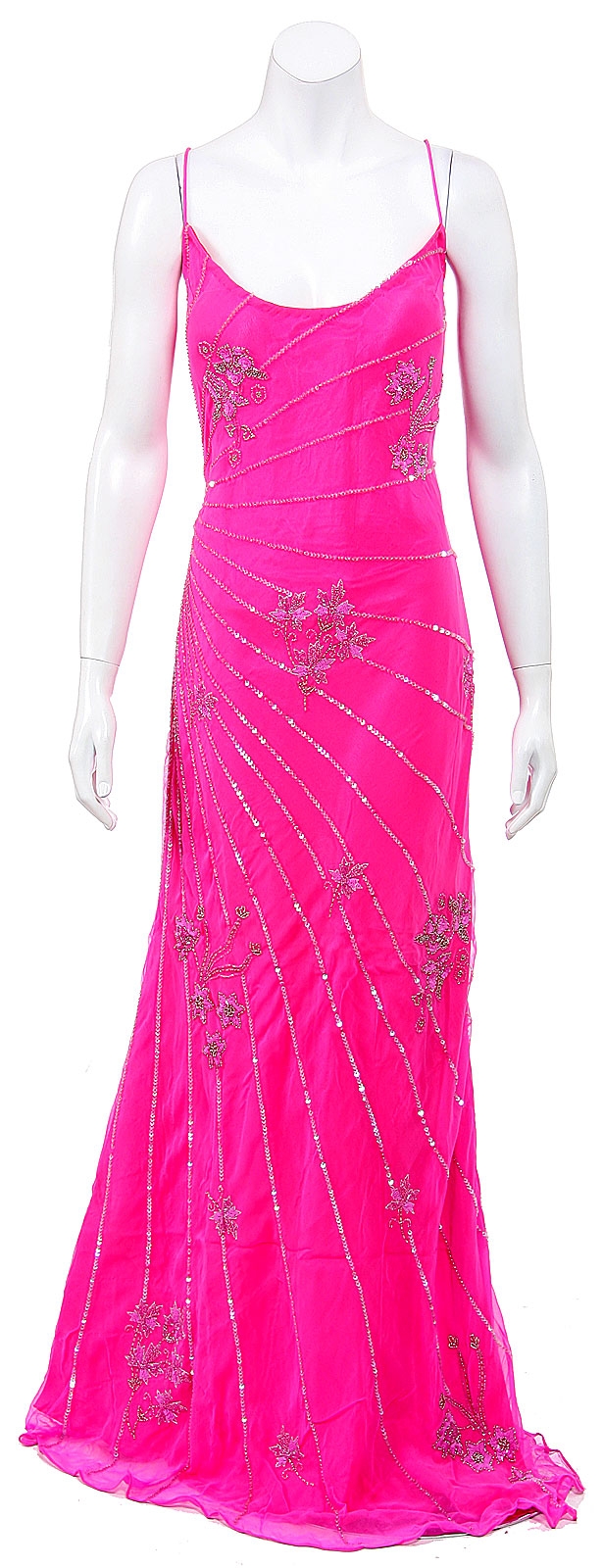 Floor Length Hand Beaded/Sequined Formal Dress with Jacket