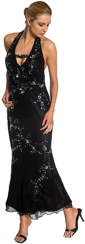 Halter Neck Low Back Cocktail Dress 