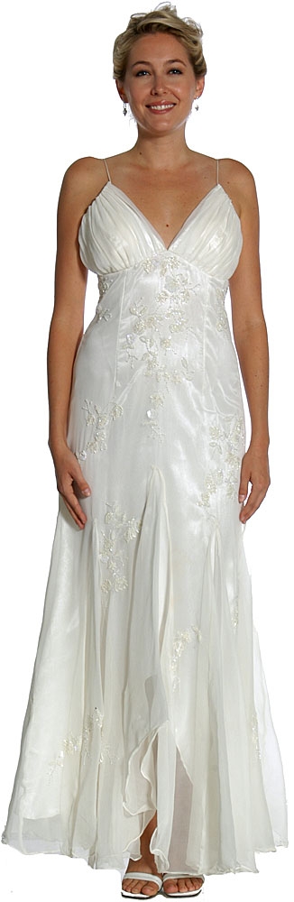 Rouched Bodice Formal Prom Gown