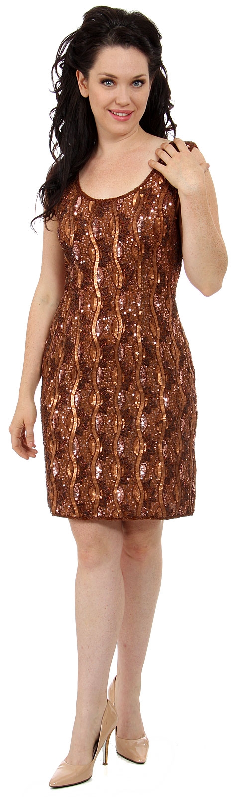 Short Beaded Formal Dress — without Jacket