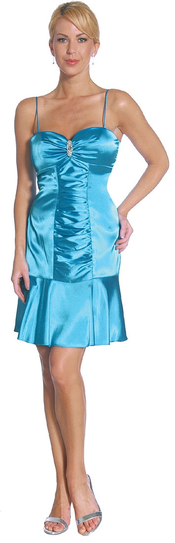 Short Shirred Cocktail Dress