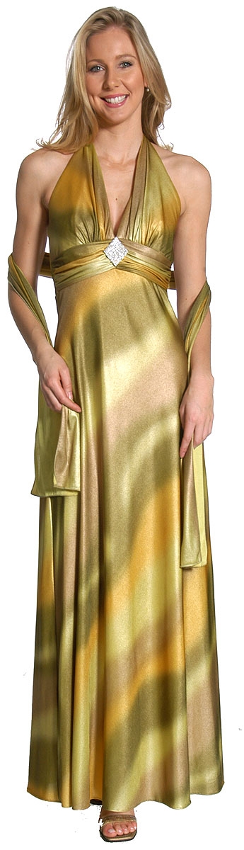 Halter Neck Two Tone Bridesmaid Dress