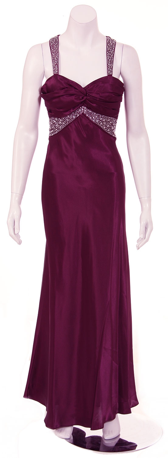Bejeweled Halter Neck Formal Evening Dress