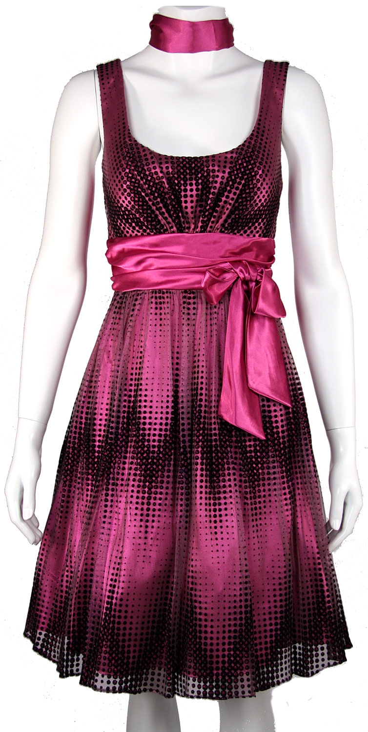 Ribbon Bow Short Prom Dress — in closeup