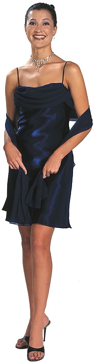Valance Style Short Party Dress — in Royal color