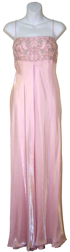 Empire Style Embroidered Evening Dress