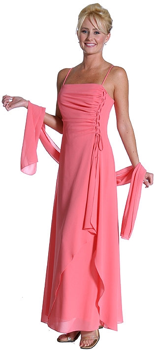 Shirred Spaghetti Strapped Dress