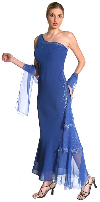Single Shouldered Fin Formal Dress