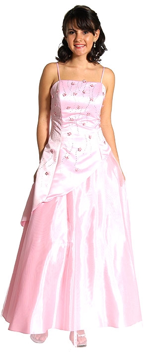 Miniature Flower Princess Cut Prom Dress
