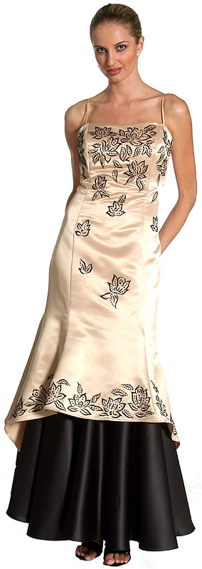 Satin Layered Formal Gown