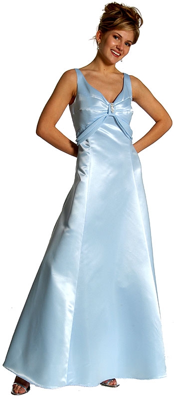 Brooch Applique Formal Prom Dress