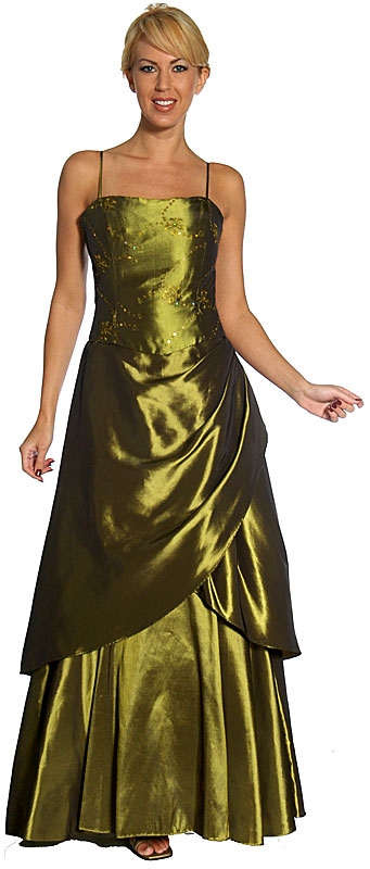 Spaghetti Strapped Long Prom Dress