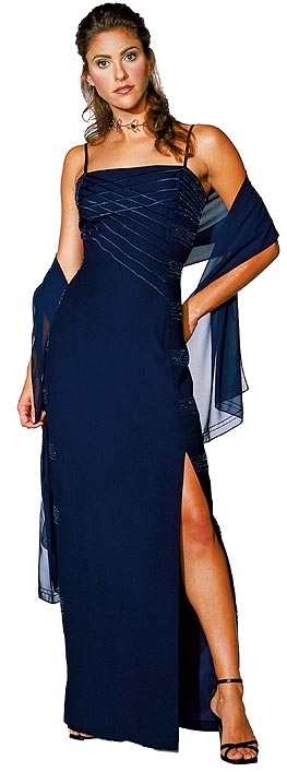 Side Slit Beaded Formal