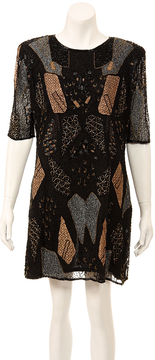Multi-Colored Pattern Cocktail Dress