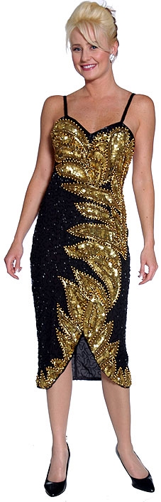 Tea-Length Fish Scale Gown