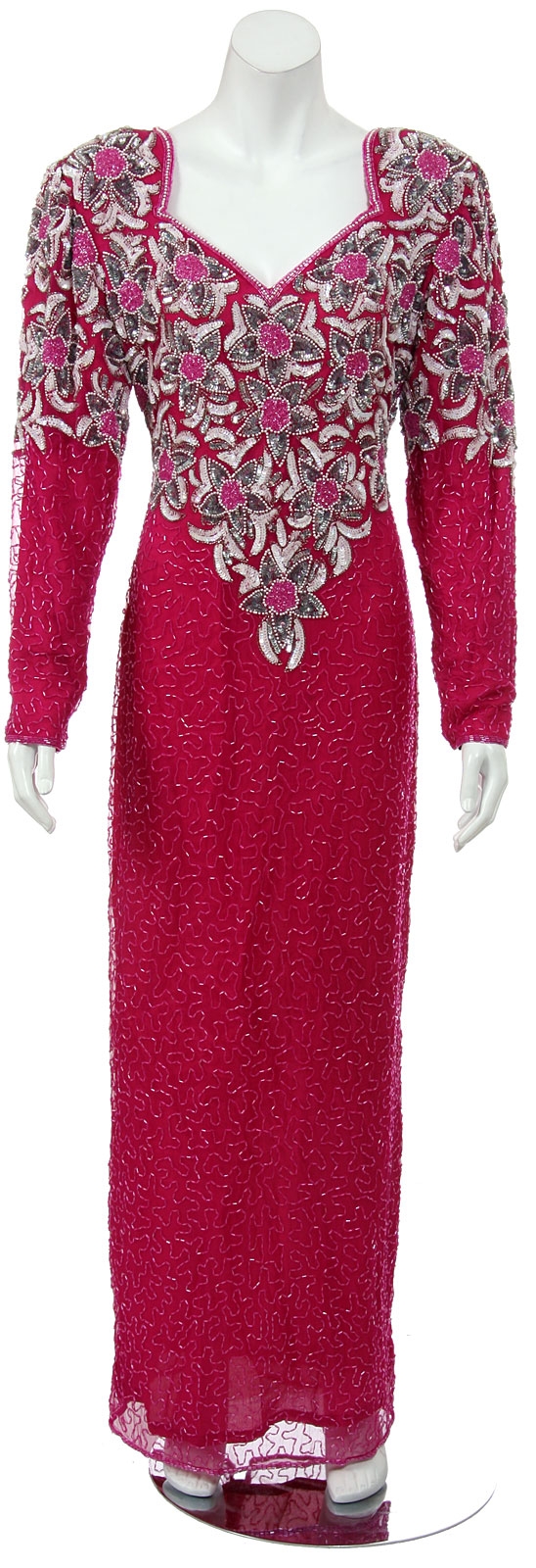 Full Length Sequined Formal Gown 