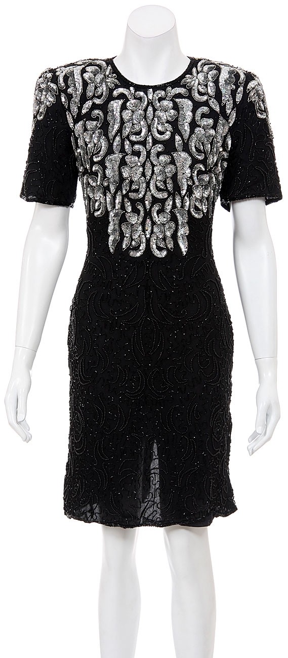 Hooks and Wings Hand Beaded Short Dress