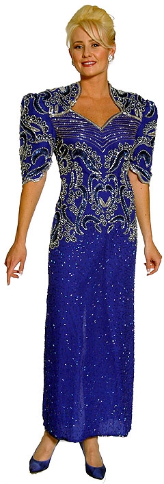 Sweetheart Full Length Beaded Formal Gown