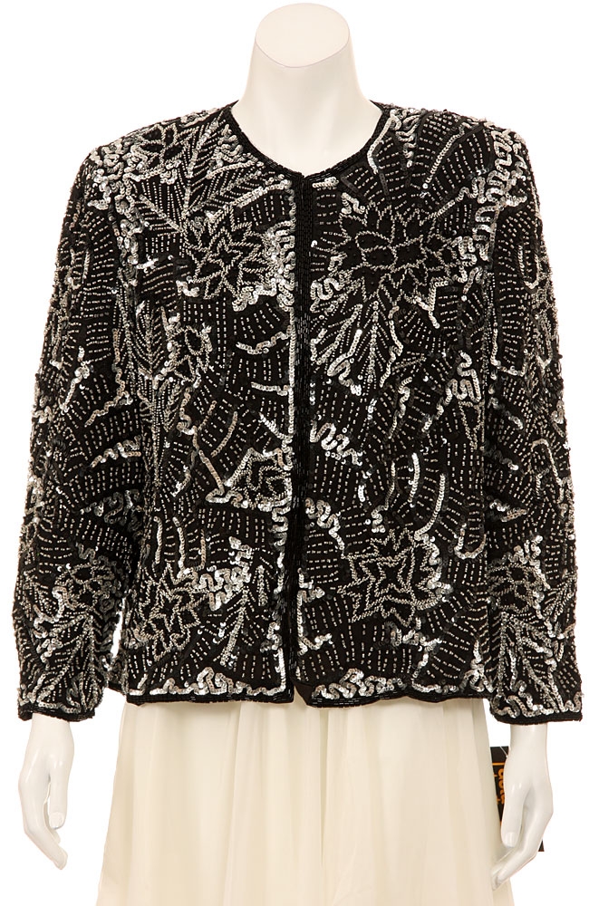 Fully Sequined Long Sleeve Jacket