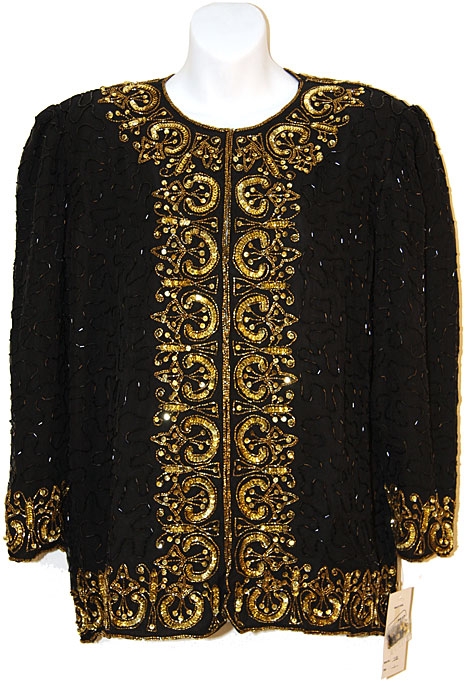Gold Pattern Border Style Jacket 