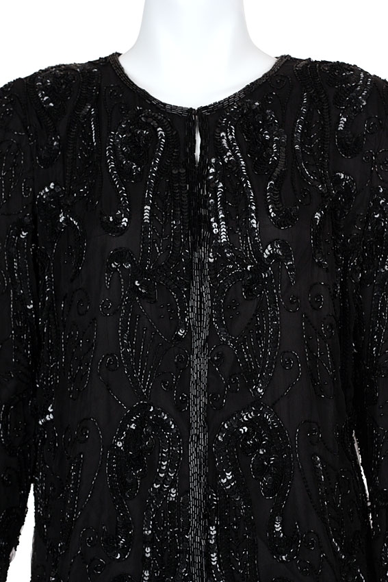 Sequin Beaded Jacket — in closeup