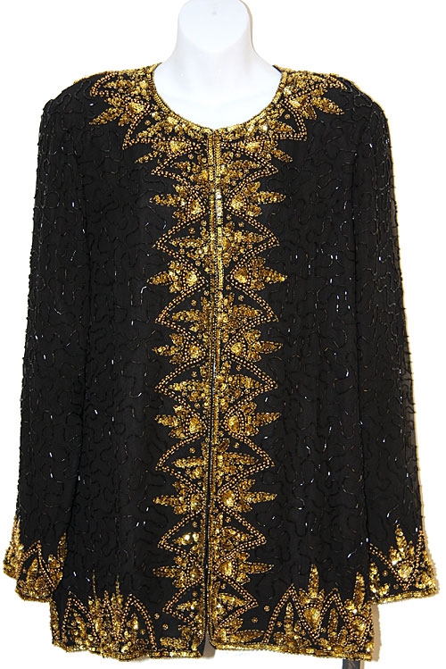 Zig Zag Leaf Border Style Jacket