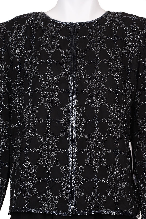Hand Threaded Evening Jacket — in closeup